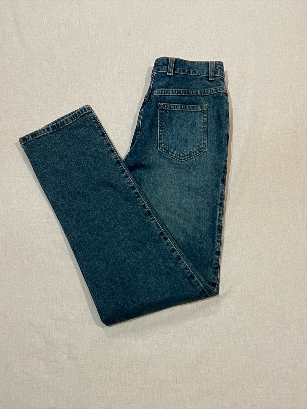 St. John Sport By Marie Gray Vintage Antique Denim Jeans Size 2 Straight Leg